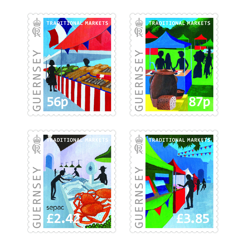 Guernsey's markets celebrated on stamps